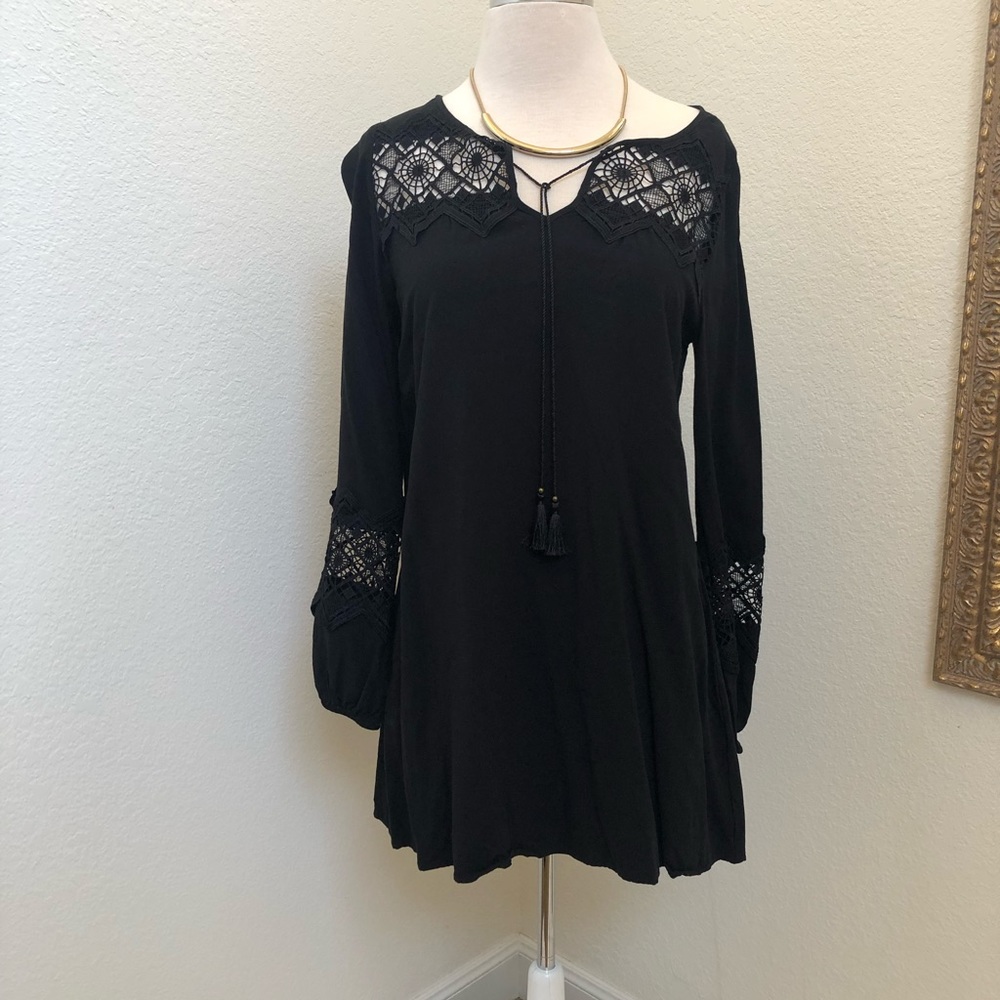 Express, crochet detail shift dress